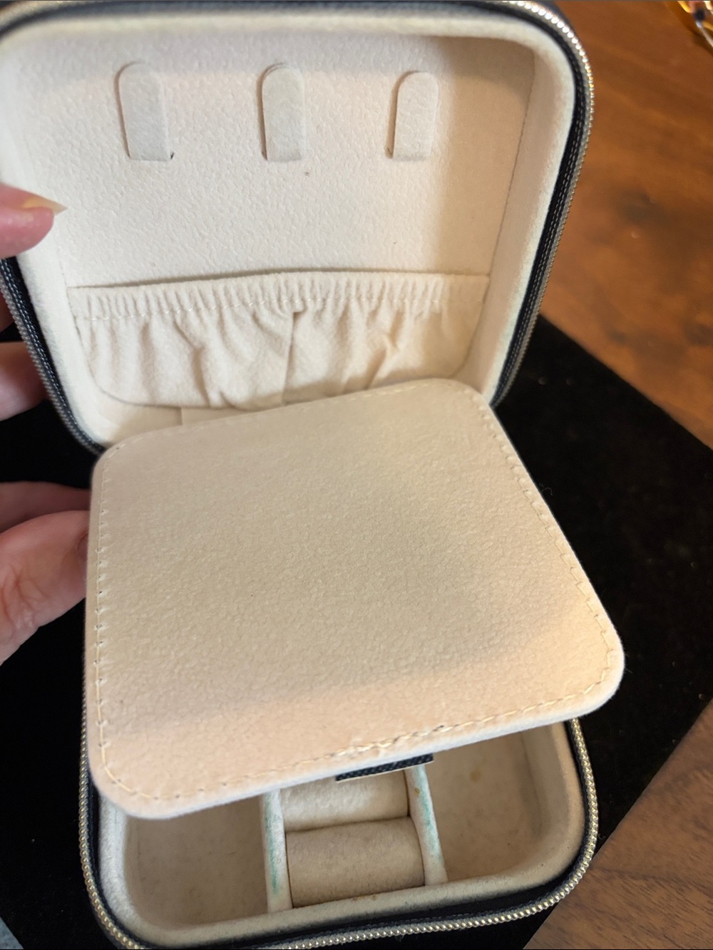 French Connection Cream Travel Jewelry Case for Men